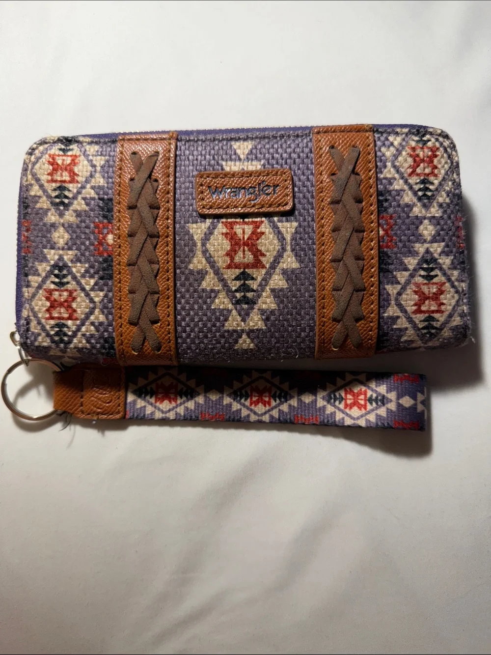 Wrangler Purple, Brown & Red Southwestern Wristlet Wallet
